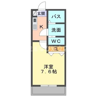 プランドール柿碕【1階】の間取り