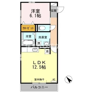 ラフィネ横山 B棟【2階】の間取り