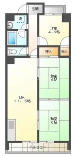 ベルツリー美園【3階】の間取り