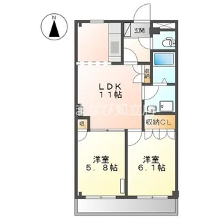 マンションソレイユ【1階】の間取り