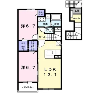 フローラガーデンA【2階】の間取り