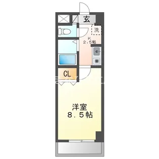 A・City朝日町【408号室】の間取り