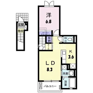 ニューパピリオン【2階】の間取り