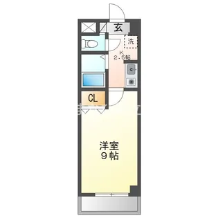 A・City朝日町【513号室】の間取り