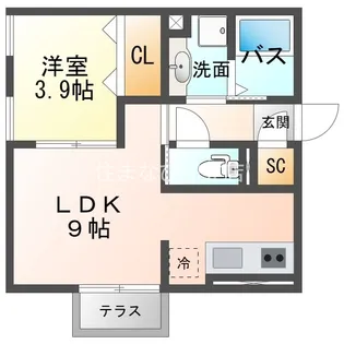 スカイコートA棟【1階】の間取り