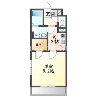 アパルトマン ドゥ ルミエール【2階】の間取り