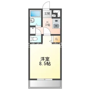 フラワービレッジ【4階】の間取り