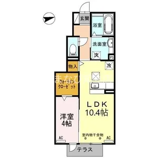 エムグランデ A棟【1階】の間取り