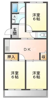 バルミー稲垣【103号室】の間取り