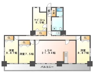 3LDKの間取り画像