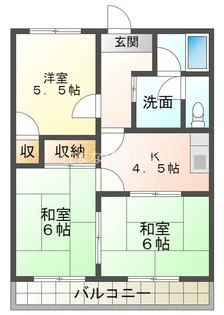 パークシティ美園 B【202号室】の間取り