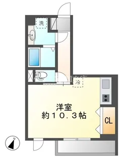 Croix Rousse(クロワルース)【3階】の間取り