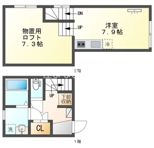 AIOI Link(アイオイリンク)【202号室】の間取り