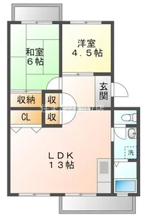 サニーホームズ横山【3階】の間取り