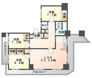3LDKの間取り画像