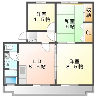 グリーンハイツ【E-2号室】の間取り