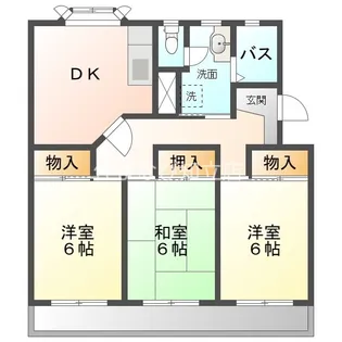 衣浦マンションC棟【303号室】の間取り