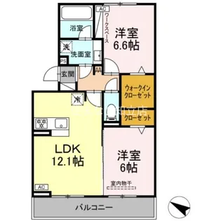 シャンテ フルール【302号室】の間取り