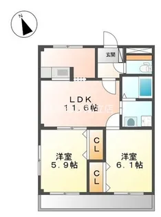 メゾン・ド・エレガンス【1階】の間取り