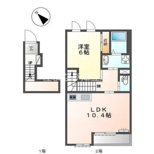 1LDKの間取り画像
