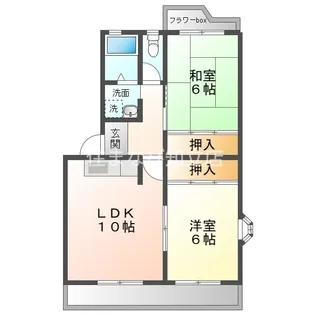 パープルシャトーB棟【3階】の間取り