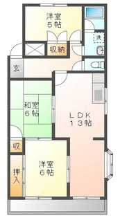 サンメゾン一ッ木2【3階】の間取り