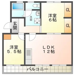 コーポ西栄【3階】の間取り