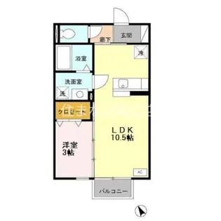 ベェルヴェル【2階】の間取り