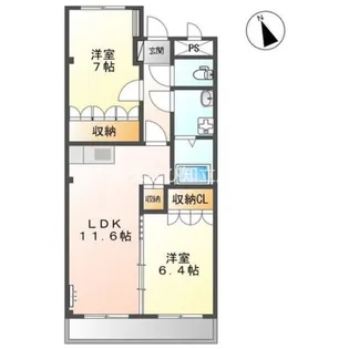 エレガンスみのり【2階】の間取り