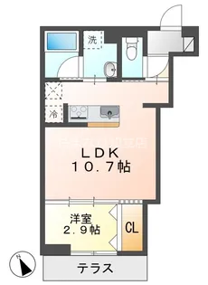ボヌールA【103号室】の間取り