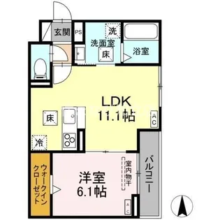 ソル・クラ—ト【105号室】の間取り