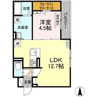 ソル・クラ—ト【201号室】の間取り