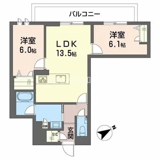 ラウンドアバウト安城【2階】の間取り