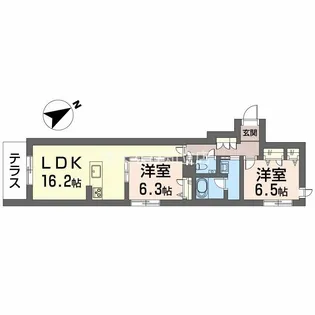 ラウンドアバウト安城【1階】の間取り
