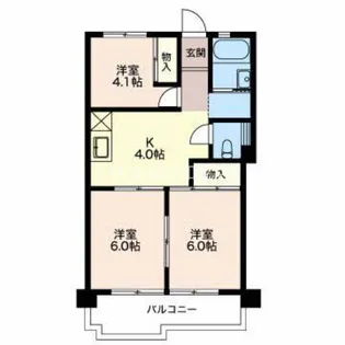 メゾン富士【02B号室】の間取り