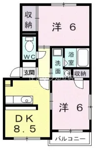 新明ハイツ【2階】の間取り
