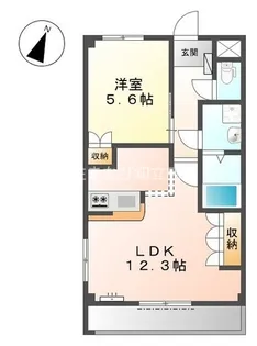 サニープレイス【1階】の間取り