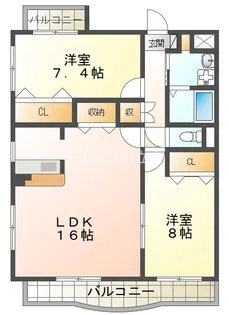 メゾン リド【202号室】の間取り