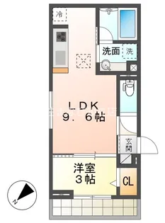 リアン【101号室】の間取り