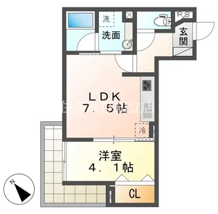 リアン【308号室】の間取り