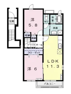 ラフレシール・O【201号室】の間取り