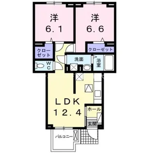 ボヌール伊奈 高蔵館【1階】の間取り