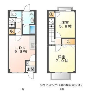 ニューシティ葵【2号室】の間取り