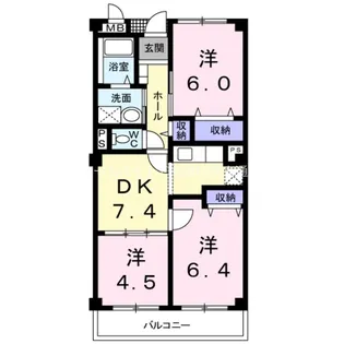 グローリアス・ヒル【3階】の間取り