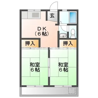 小松ドミール A棟【202号室】の間取り