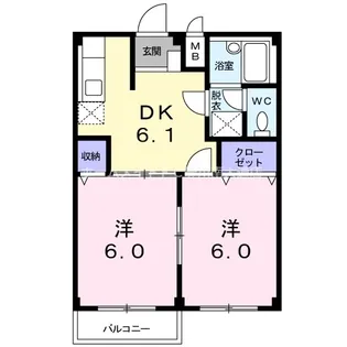 エルディムティンクル【2階】の間取り