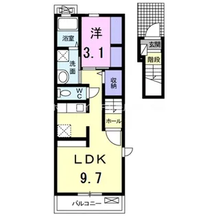 ノールフェン【2階】の間取り