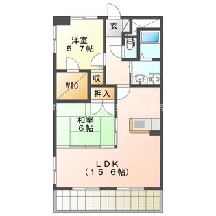 ベルドミール豊川【2階】の間取り