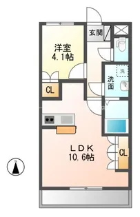 ソレイユ【1階】の間取り