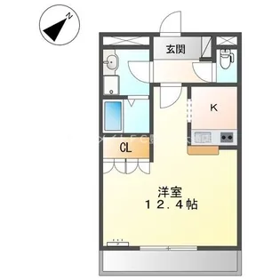 ヒーリングパレス【1階】の間取り